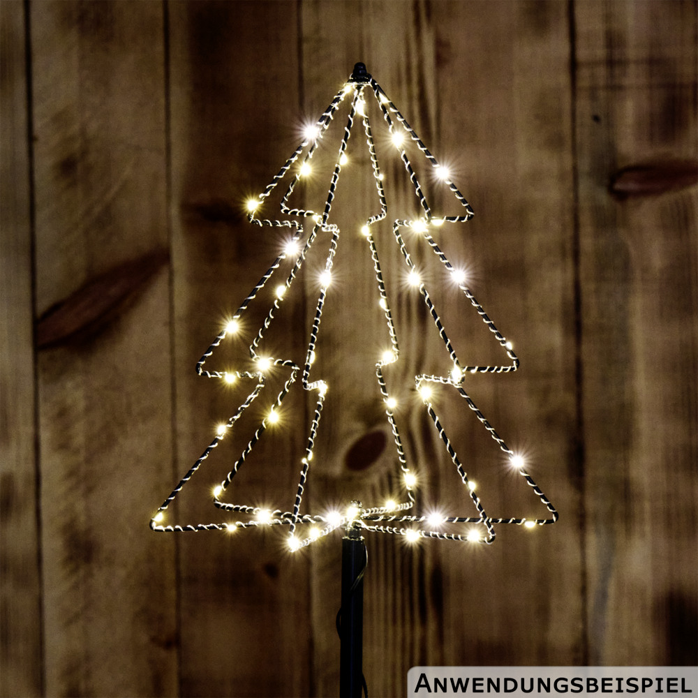 3D-Weihnachtsbaum mit LEDs und Erdspieß image number 1