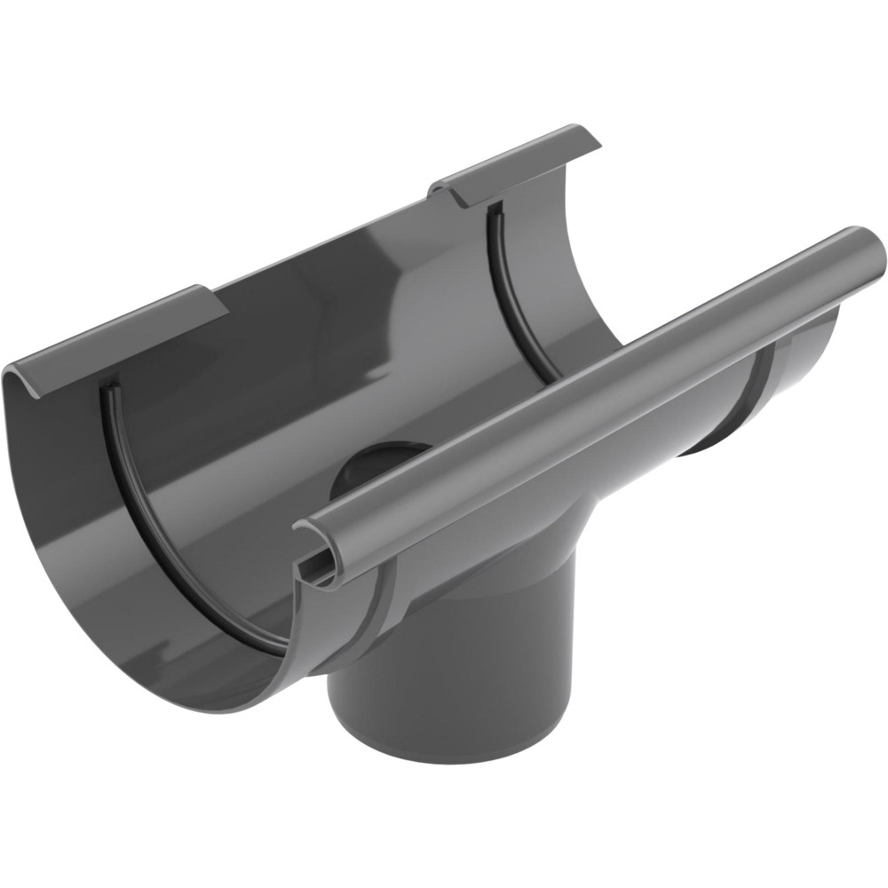 Dachrinnenstutzen PVC RG 100/DN 90 mm schwarzgrau