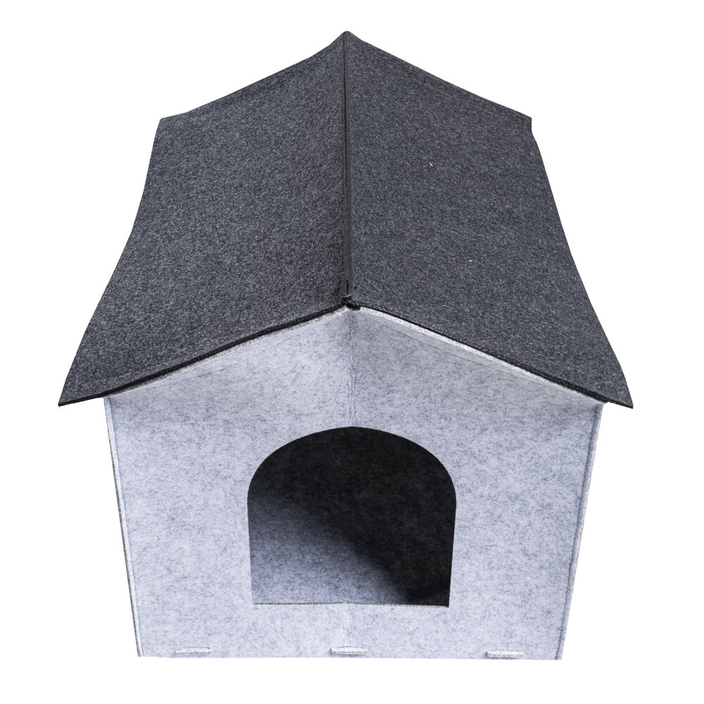 Hundehütte aus Filz 44x40x49 cm in Anthrazit image number 1