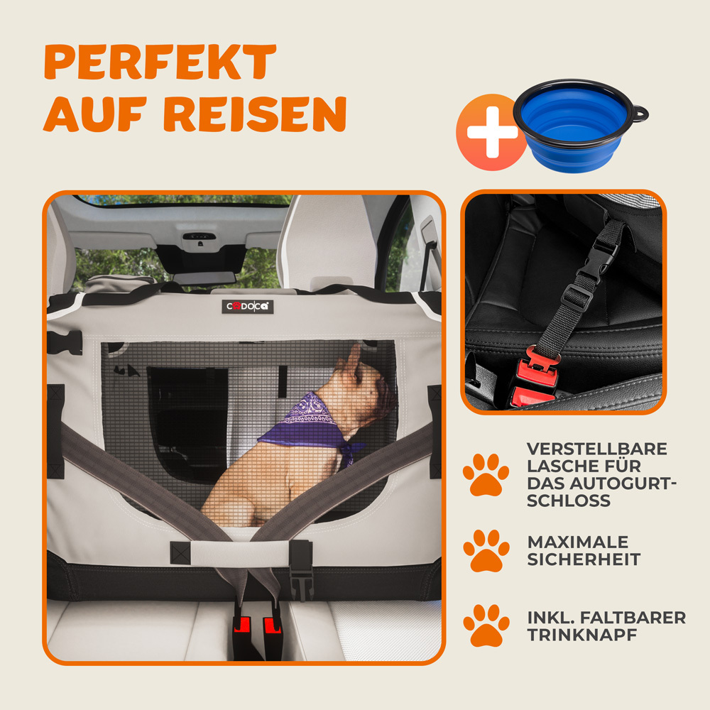 Tiertransportbox M 60 x 42 x 44 cm Grau image number 3