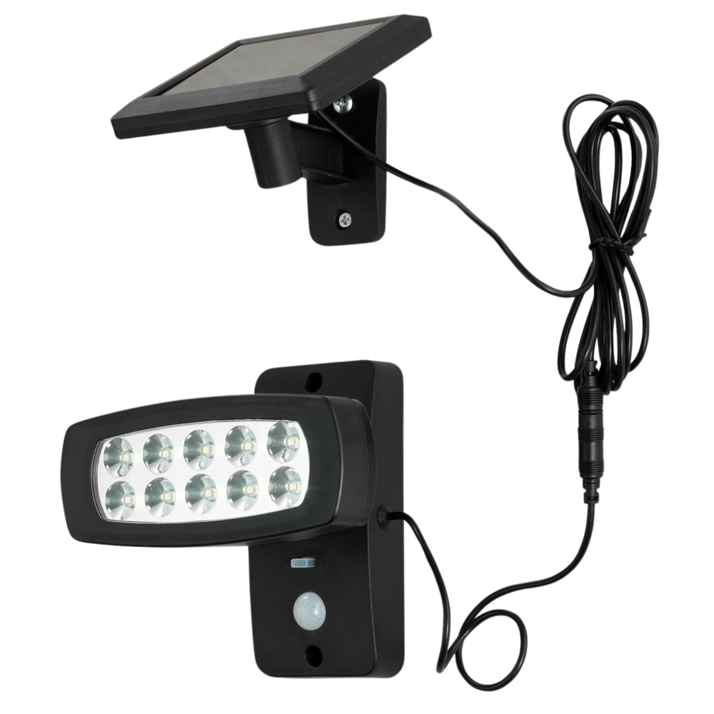 LED Solar-Gartenleuchte mit Bewegungsmelder schwarz