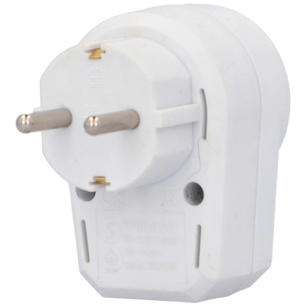 Schutzkontakt-Zwischenstecker mit Schalter 1-polig weiß image number 3