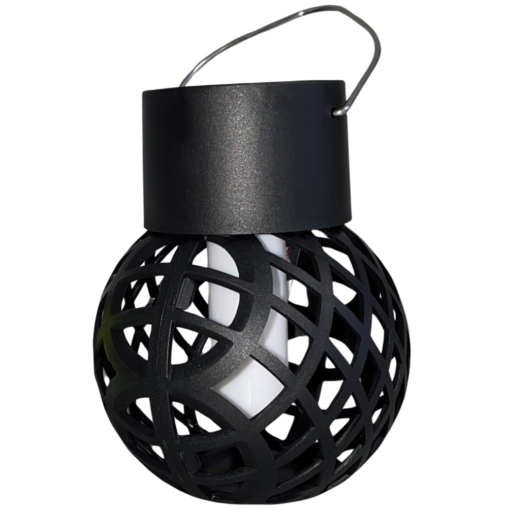 LED-Solar-Hängeleuchte mit Flammeneffekt