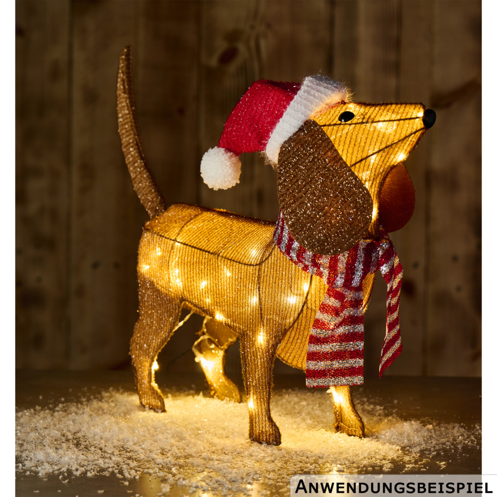 LED-Dackel mit Weihnachtsmütze image number 2