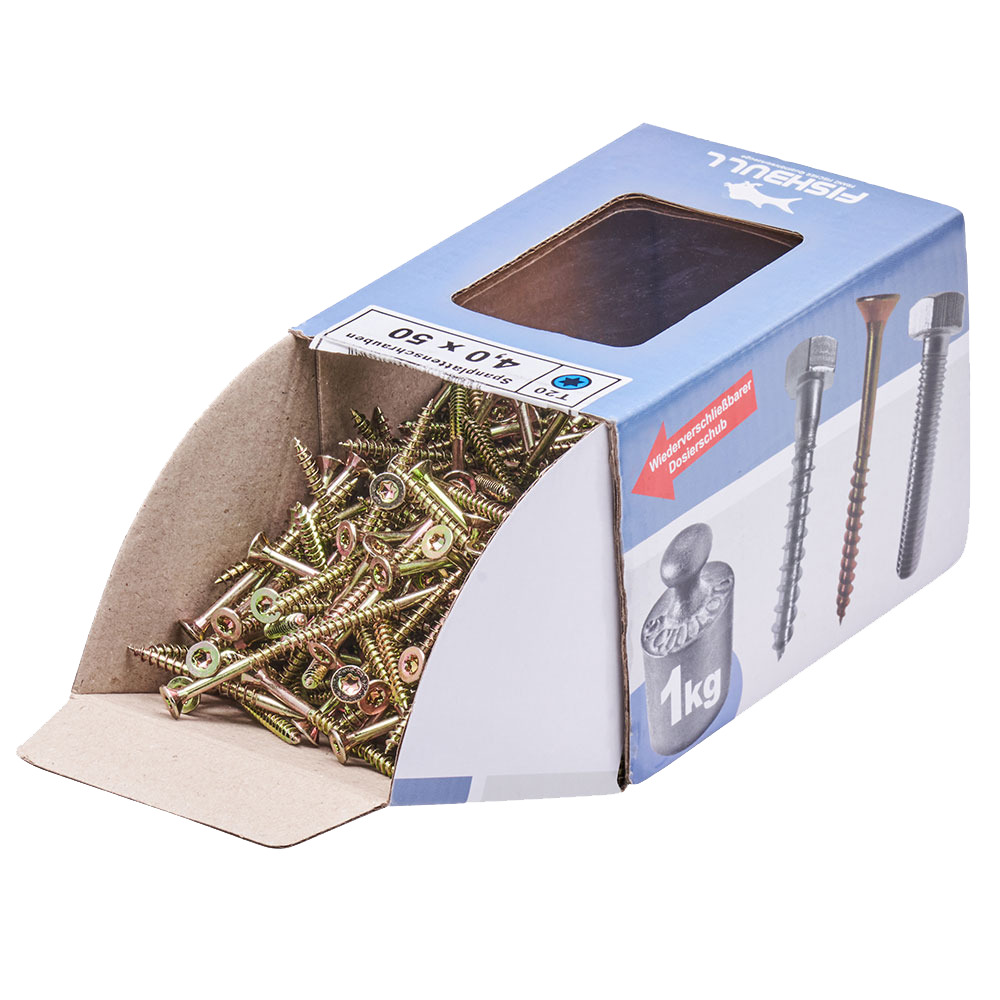 Spanplattenschraube 4,0x50 mm IVZ 1kg FISHBULL-Pack Senkkopf Teilgewinde image number 3