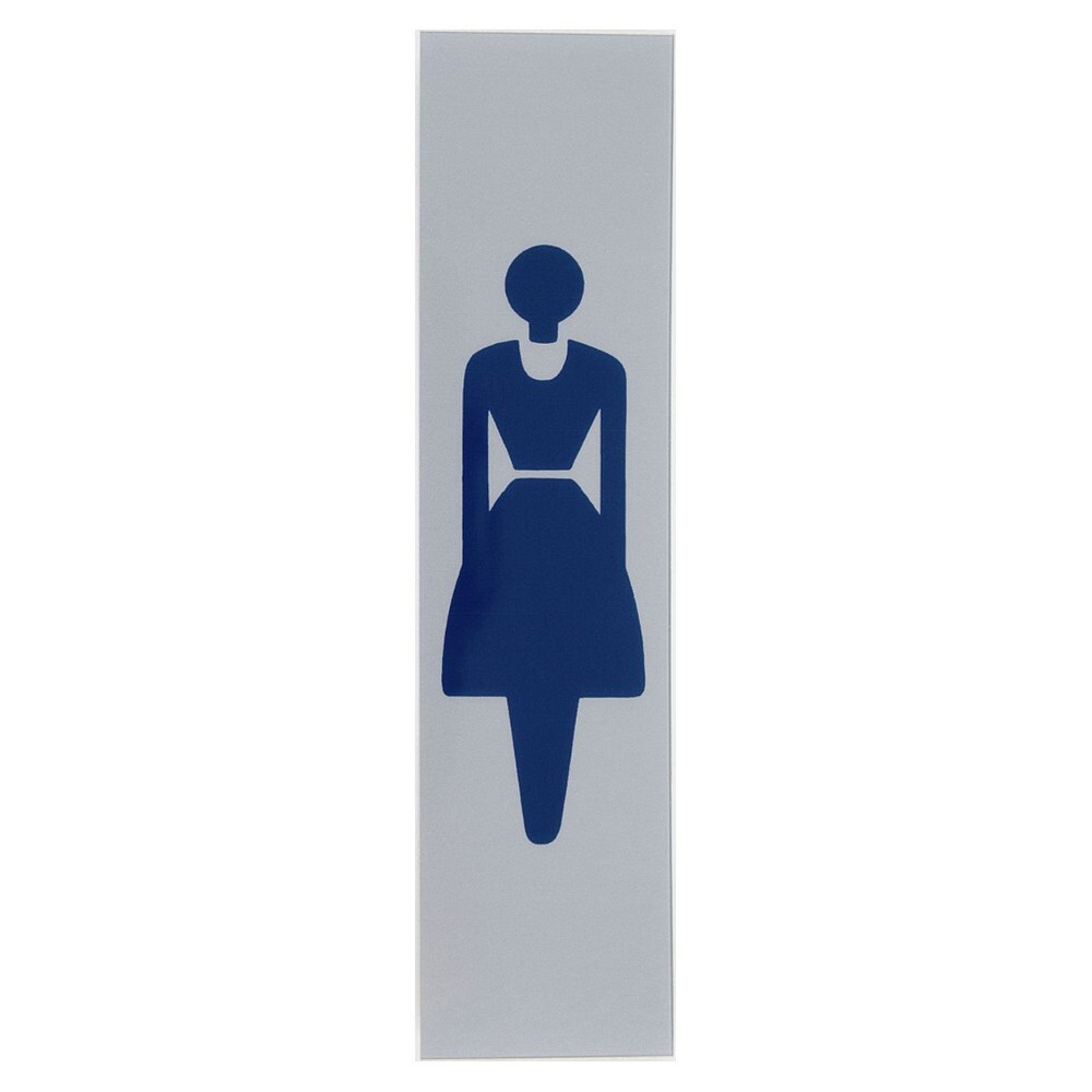 Türschild 160 x 40 mm, selbstklebend, Symbol Damen