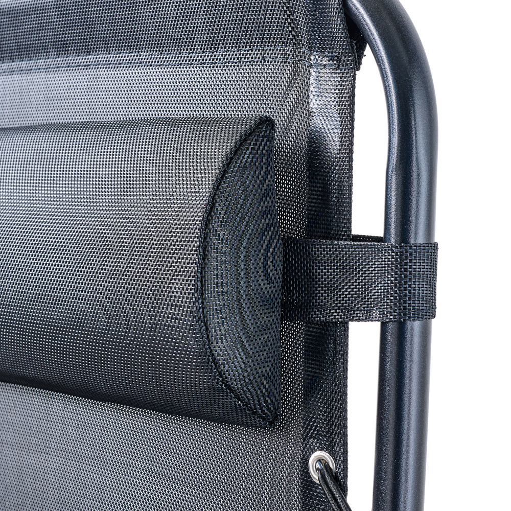 Gartenliege 2-in-1 inkl. Kopfkissen, schwarz image number 5