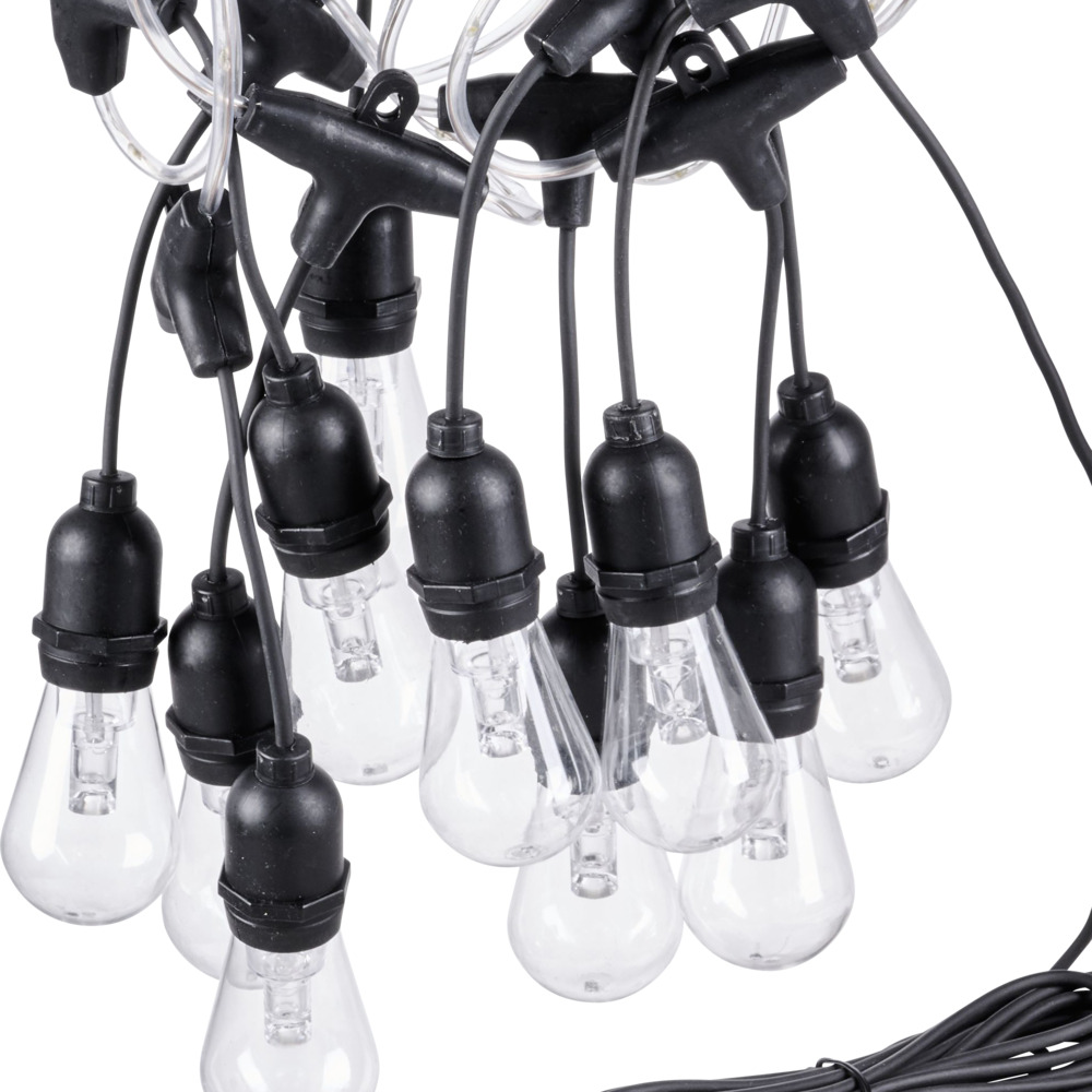 LED-Lichterkette 10 m warmweiß mit 10 Glühbirnen image number 0