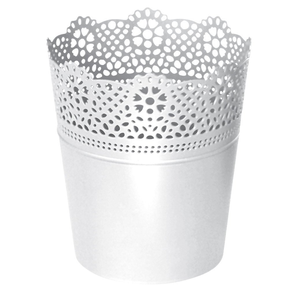 Prosperplast Blumentopf Lace Ø 13,5 cm in Weiß