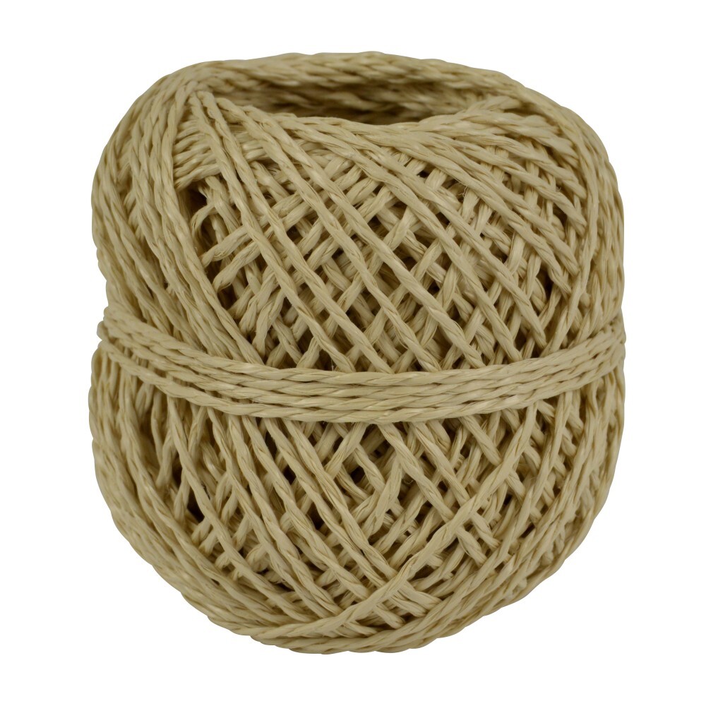 Bindfaden-Knäuel, PP-Spinnfaser, beige-natur