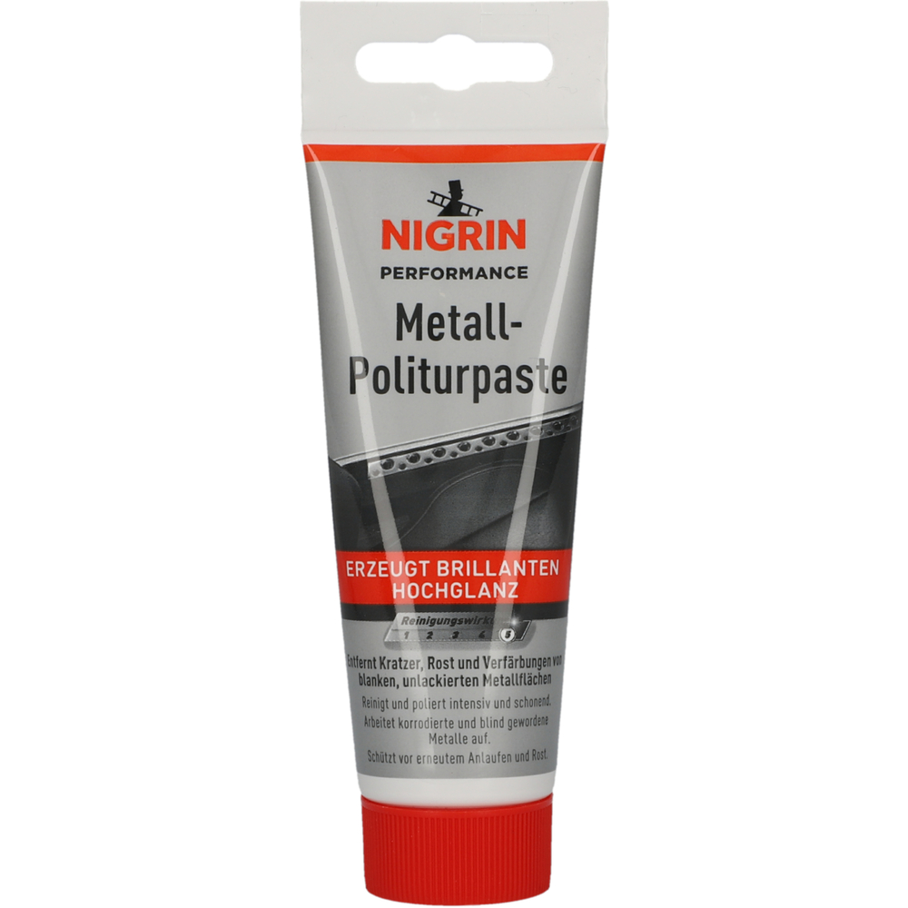 Nigrin Metall-Politurpaste, 75 ml, Tube