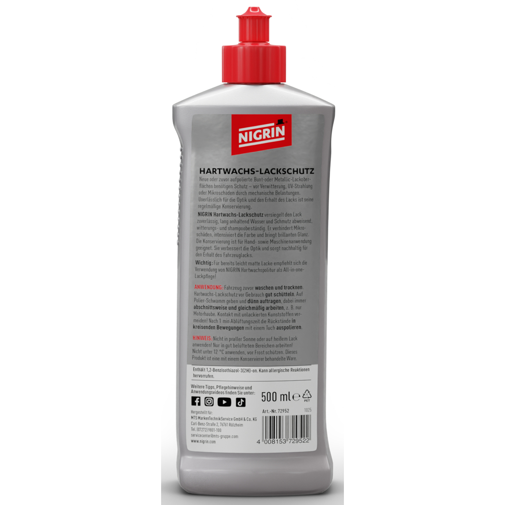 Nigrin Hartwachs-Lackschutz, 500 ml, fl&uuml;ssig image number 1
