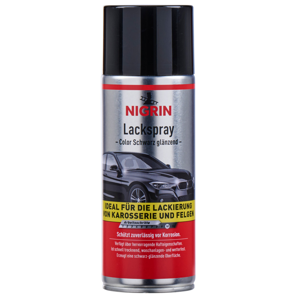 Nigrin Lackspray schwarz, glänzend, 400 ml image number 1