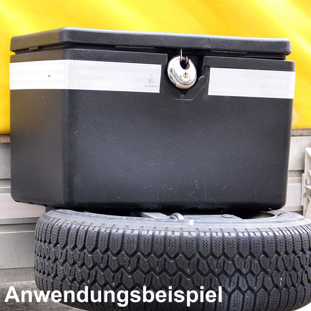 Reflektorband 2m weiß selbstklebend PVC Anhänger Reflexband KfZ Reflektor image number 2