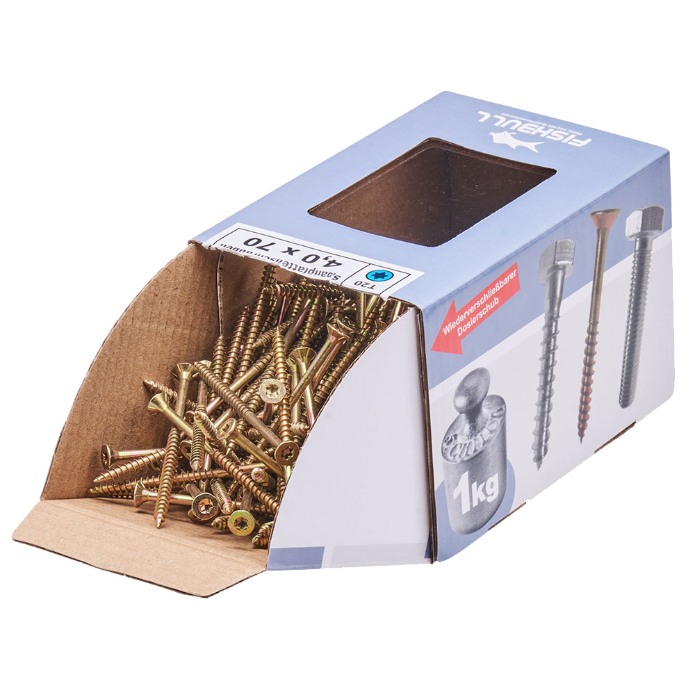 Spanplattenschraube 4,0x70 mm IVZ 1kg FISHBULL-Pack Senkkopf Teilgewinde image number 3