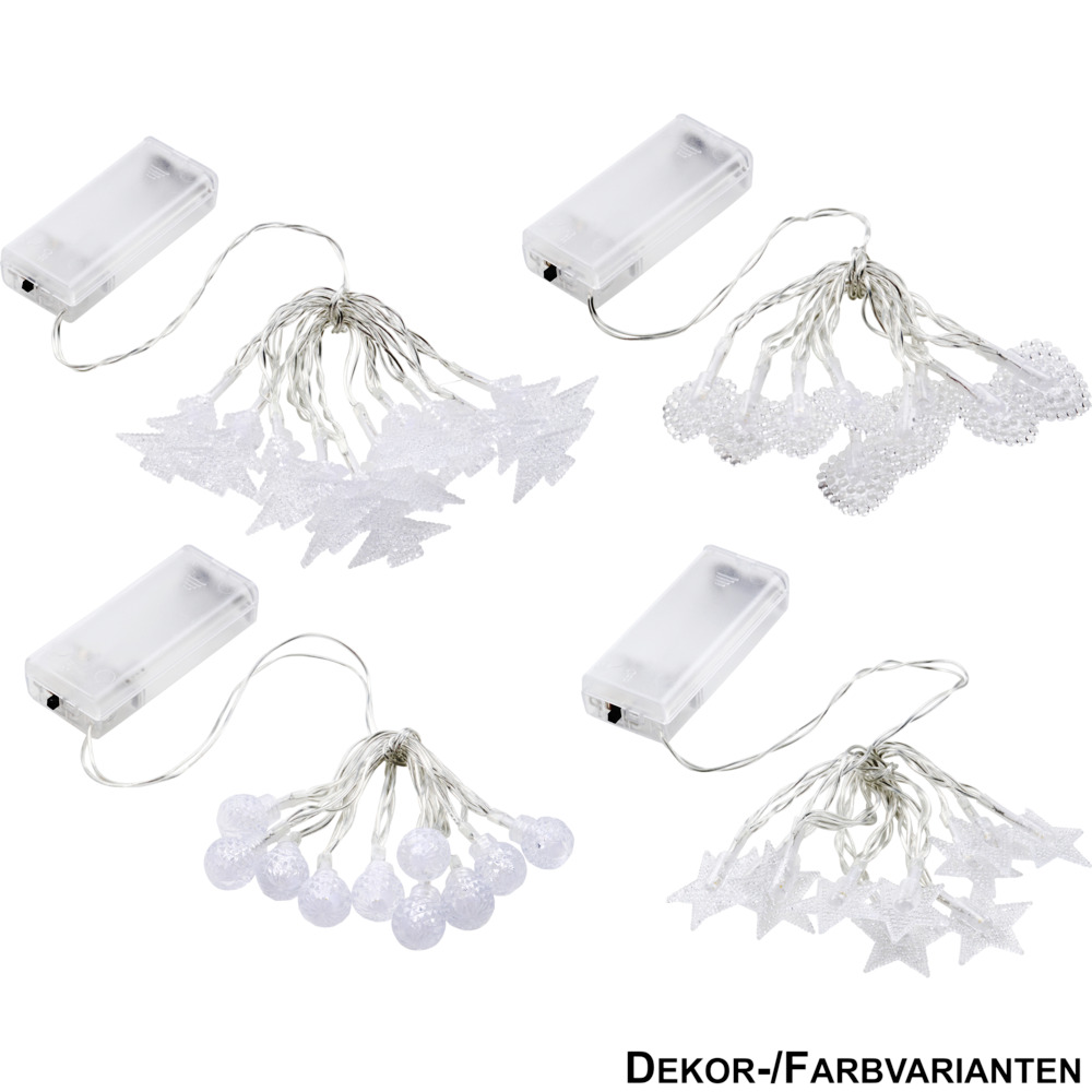 LED-Lichterkette 120 cm mit 10 LEDs 4-fach sortiert