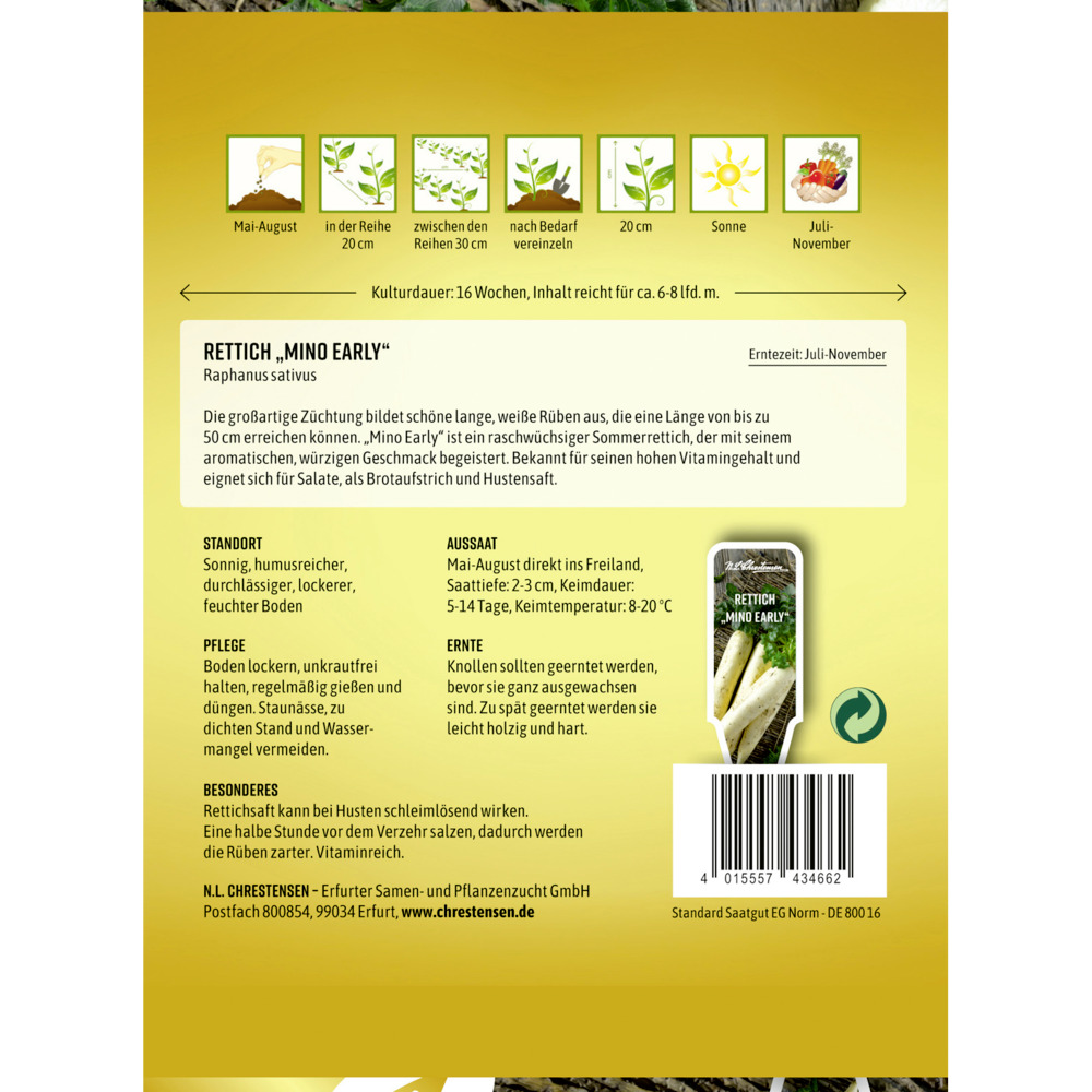 Saatgut Rettich Mino Early image number 1