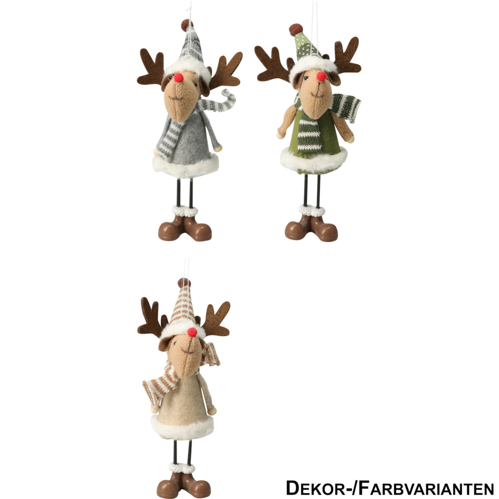 Dekofigur Rentier stehend 21 cm - 3-fach sortiert image number 0