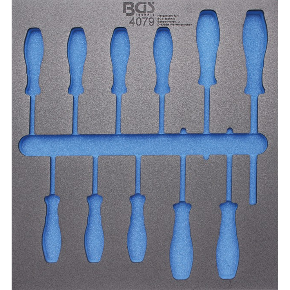 BGS® Werkstattwageneinlage 2/3 leer für 11-teiligen T-Profil Schraubendreher