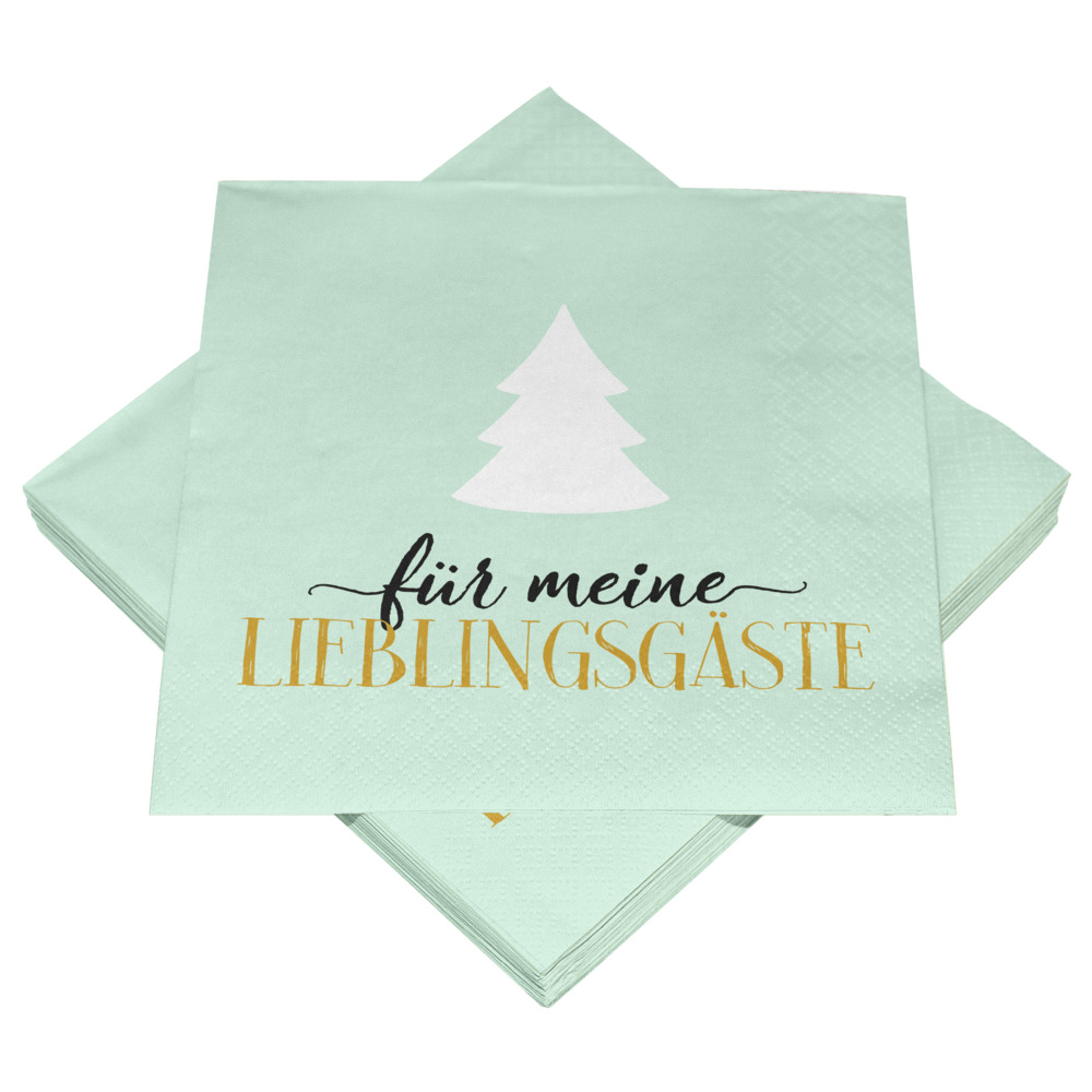 Servietten mit Motiv Schriftzug 20 Stück
