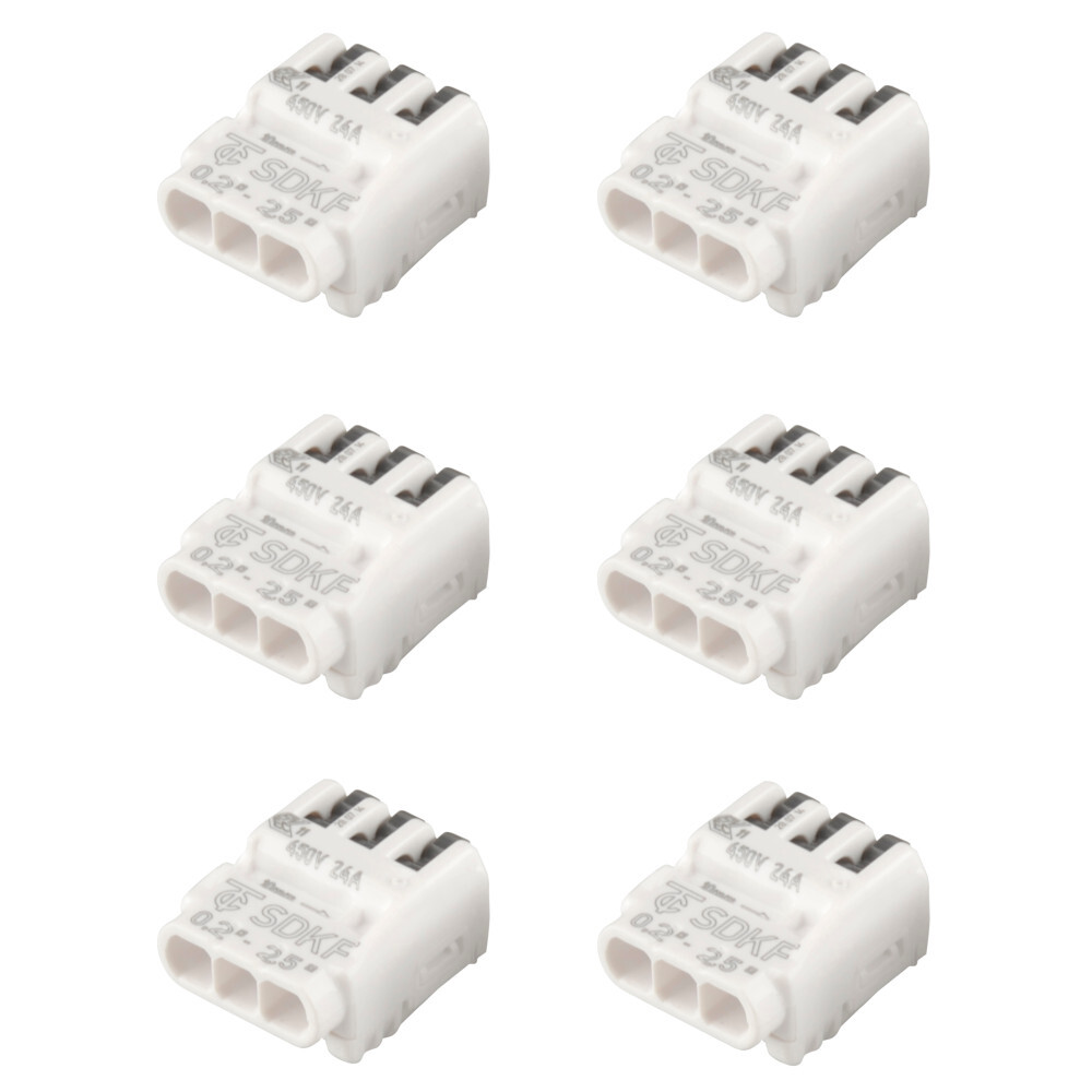 SDK-Abzweigverbinder Set 6-teilig, 3-polig, 0,2-0,25 mm²