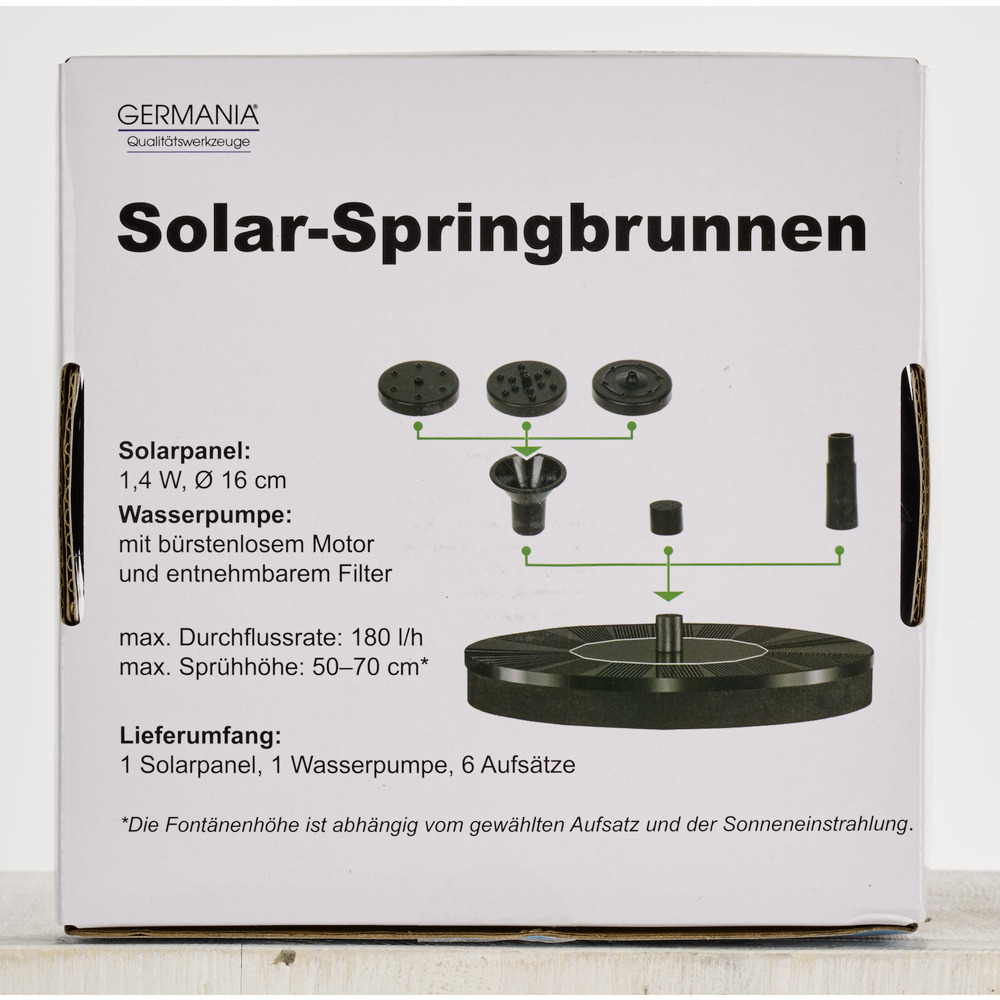 GERMANIA® Solar Springbrunnen 1,4 Watt image number 2