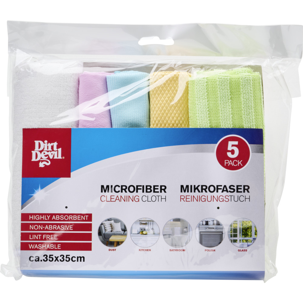 Dirt Devil Mikrofasert&uuml;cher 35 x 35 cm 5 St&uuml;ck image number 1