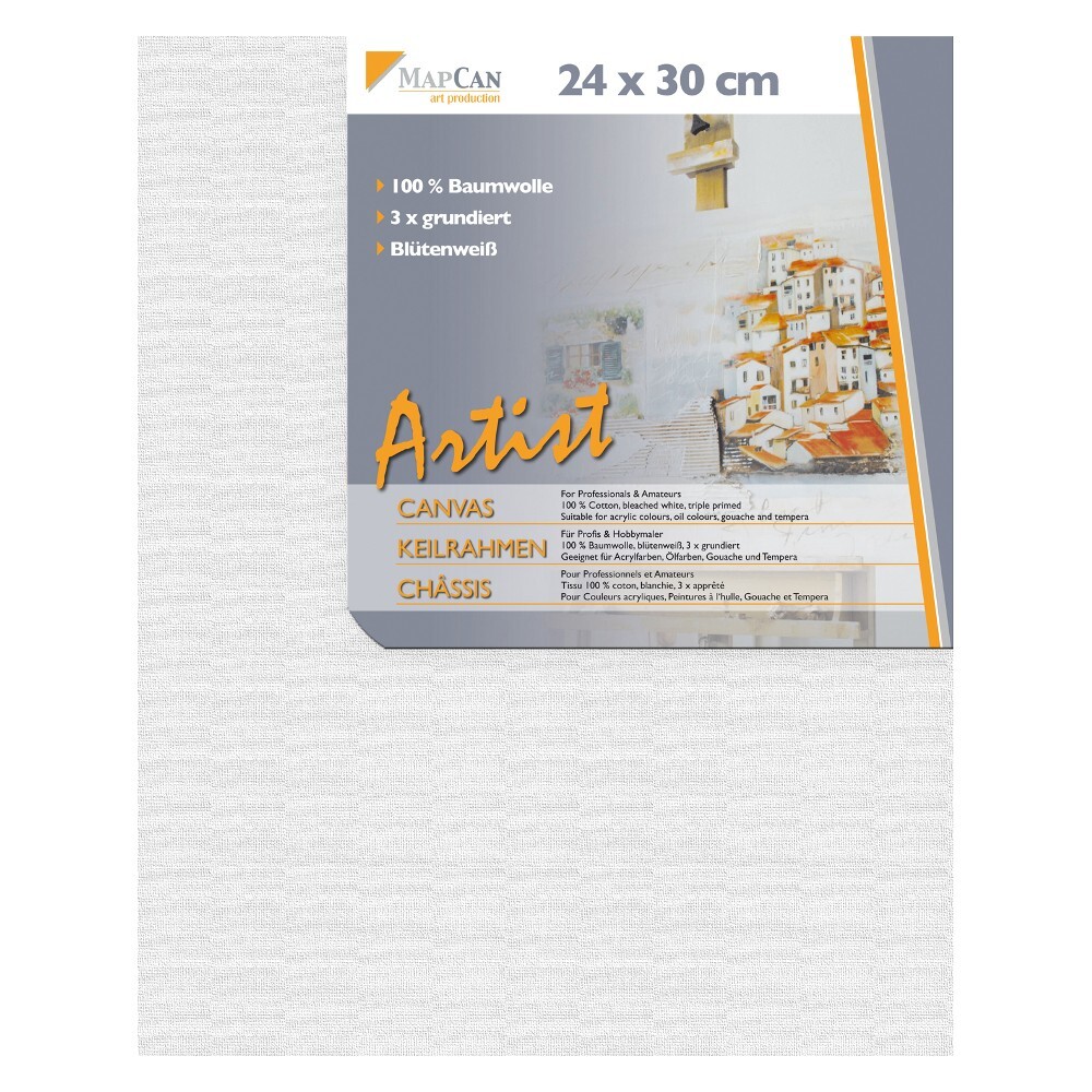 Leinwand 24 x 30 cm aus 100% Baumwolle 3-fach grundiert image number 0