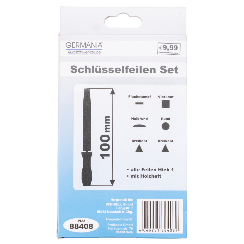 GERMANIA® Schlüsselfeilen Satz 6 -teilig 100 mm mit Holzheft image number 2