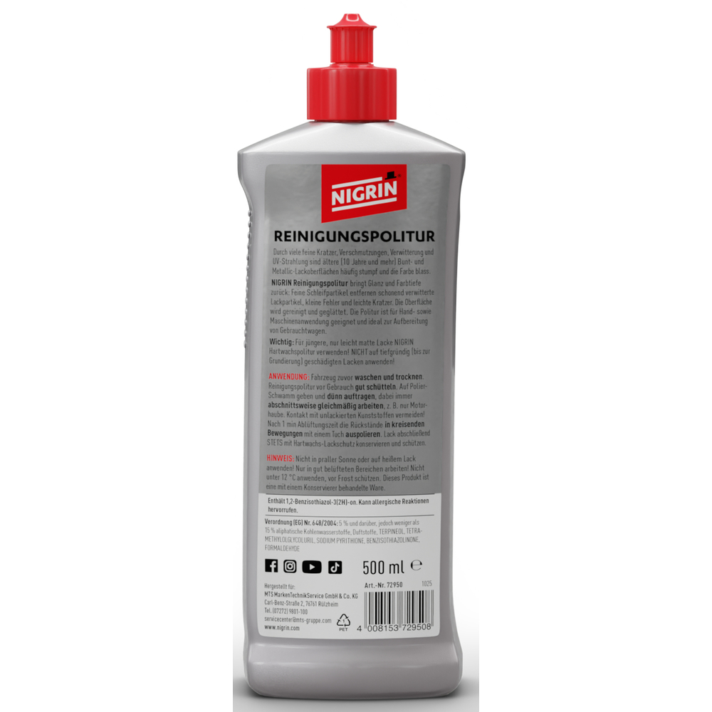 Nigrin Reinigungs-Politur 500 ml, fl&uuml;ssig image number 1