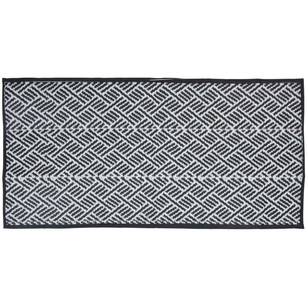 Camping-Bodenmatte 90 x 180 cm mit Tragegriff aus Kunststoff in Grau