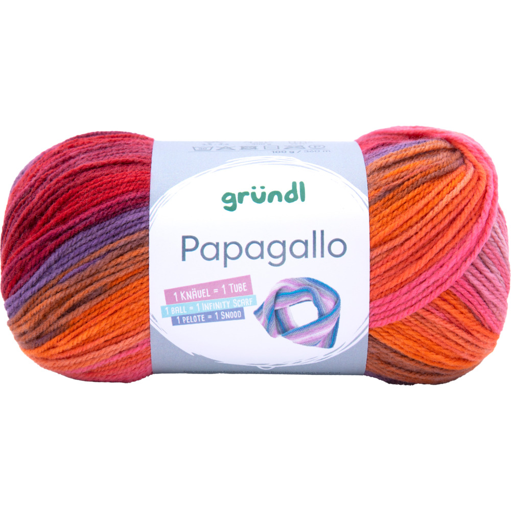Papagallo Garn 100 g rot-violett