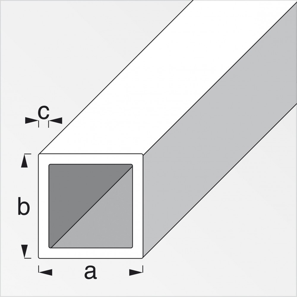 Vierkantrohr 20 x 20 x 1,5 mm silber image number 0