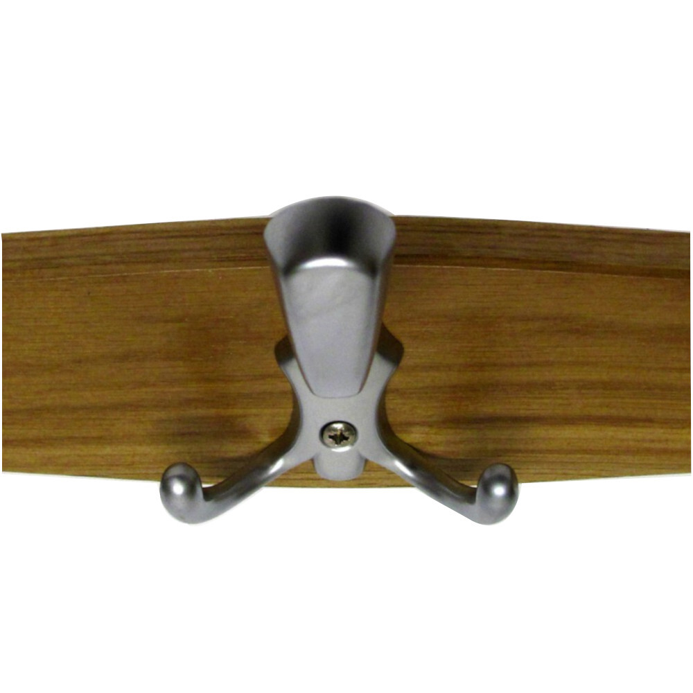 Kleiderhaken 3er Leiste 49 cm in Eiche mit matten Haken image number 1