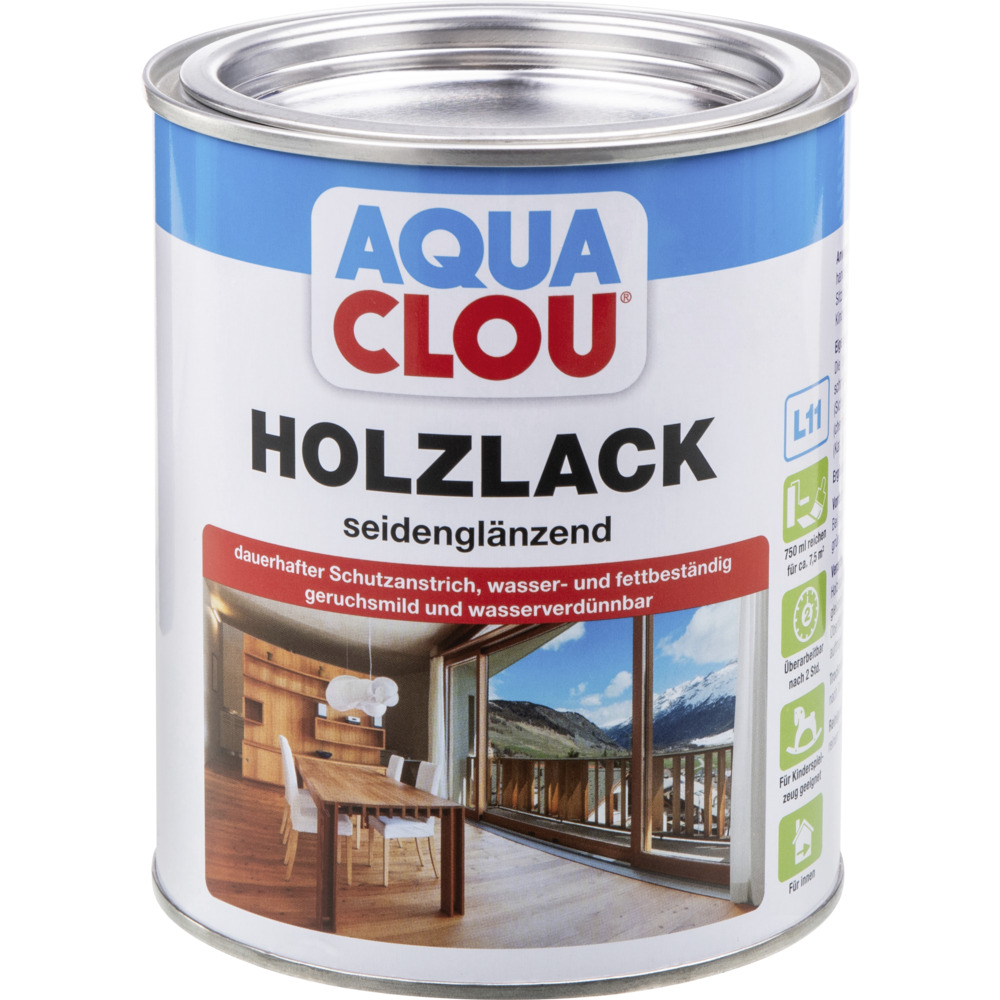 Clou L11 AQUA-Holzlack 750 ml seidenglänzend