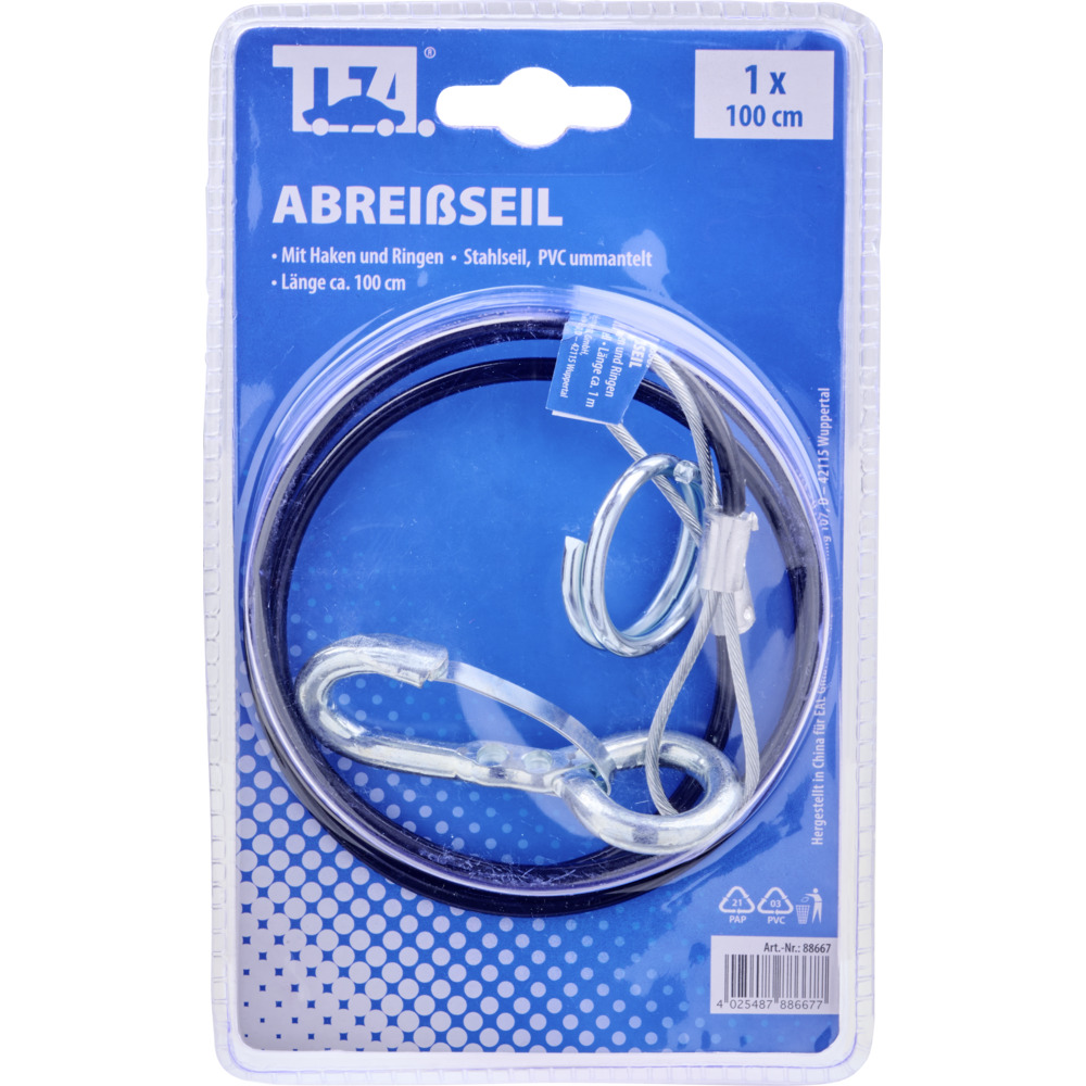 Abreißseil 100 cm PVC ummantelt image number 1