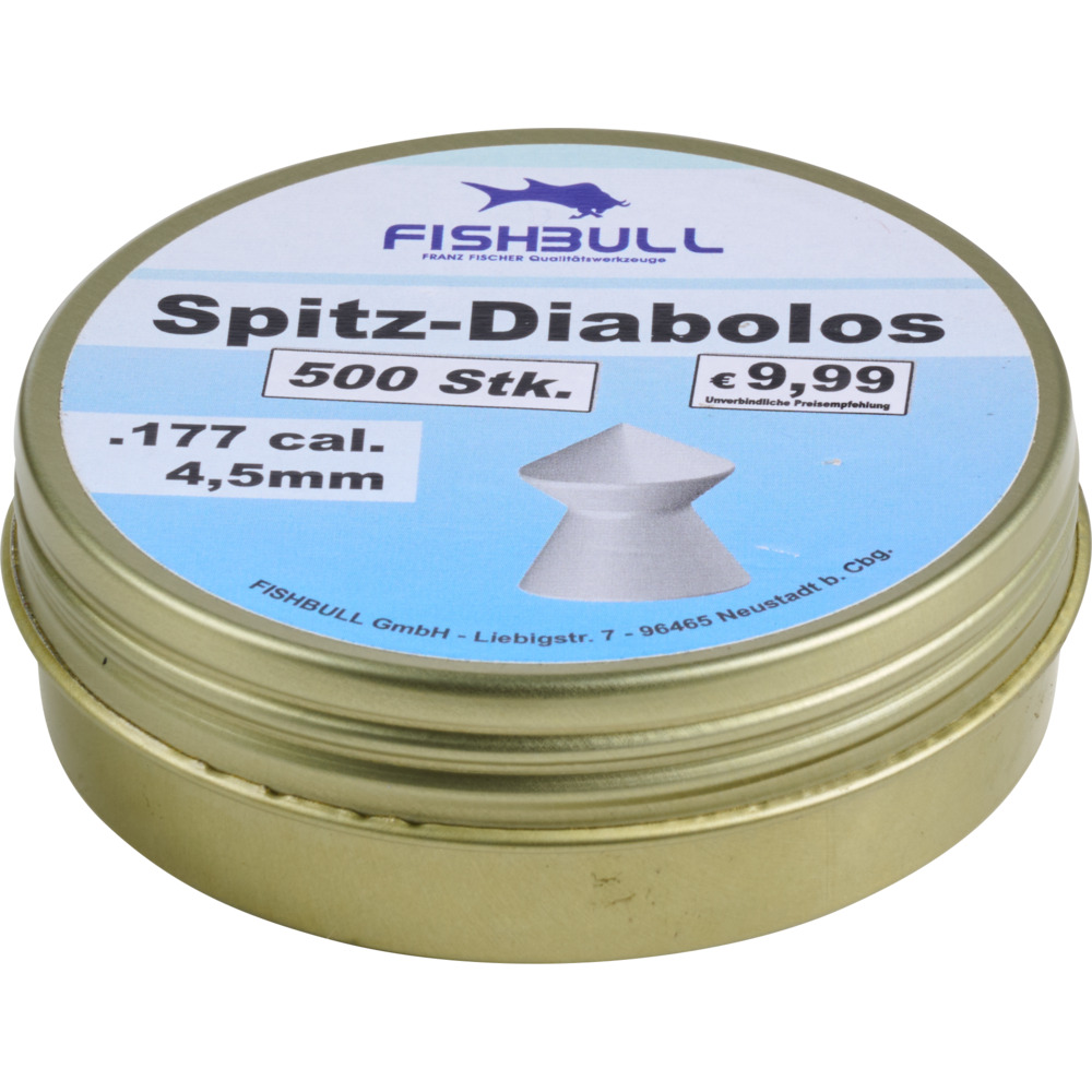 Spitz-Diabolo 4,5 mm 500 Stück Cal.177 Luftgewehr-Munition