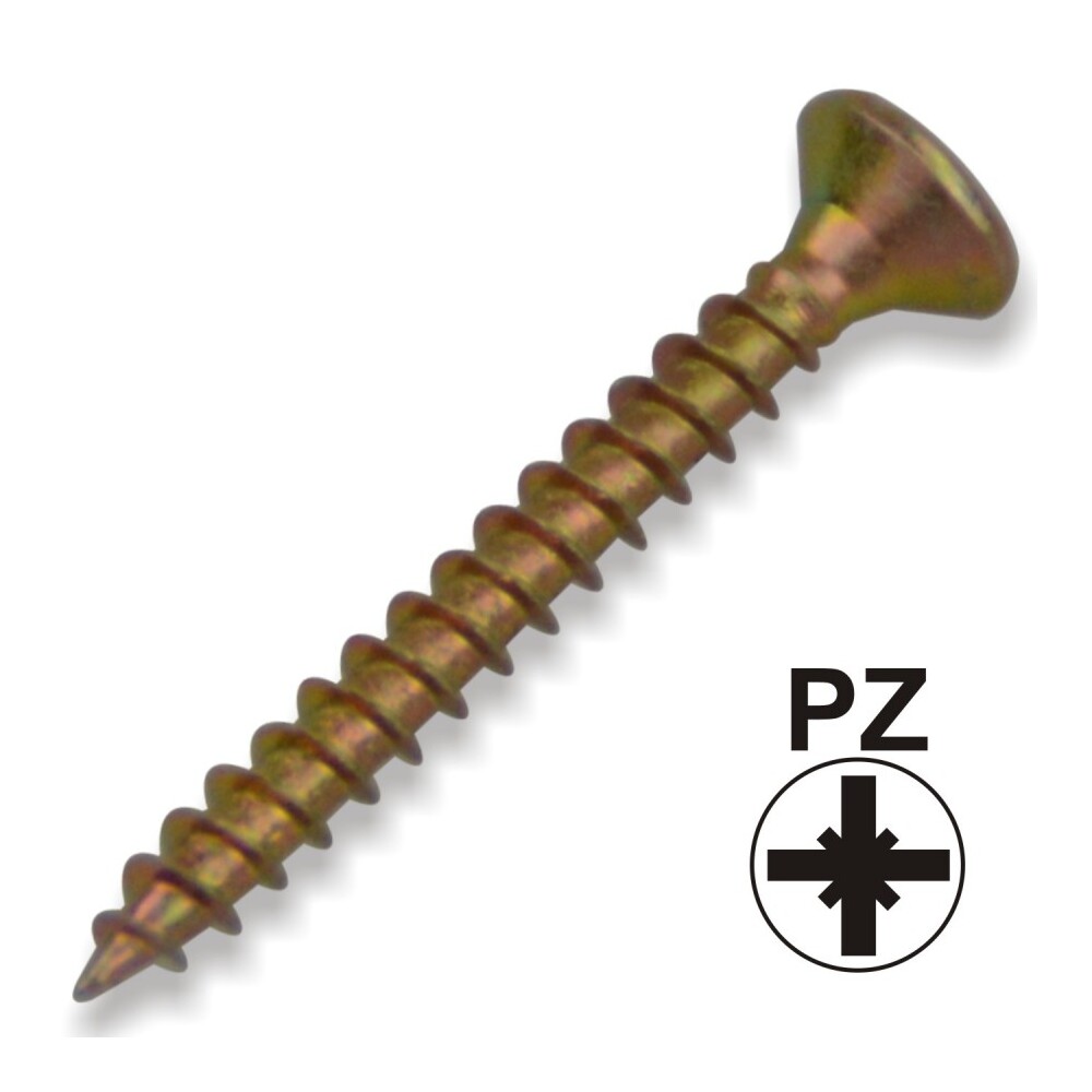 Spanplattenschraube 3,5 x 50 mm PZ Senkkopf Vollgewinde