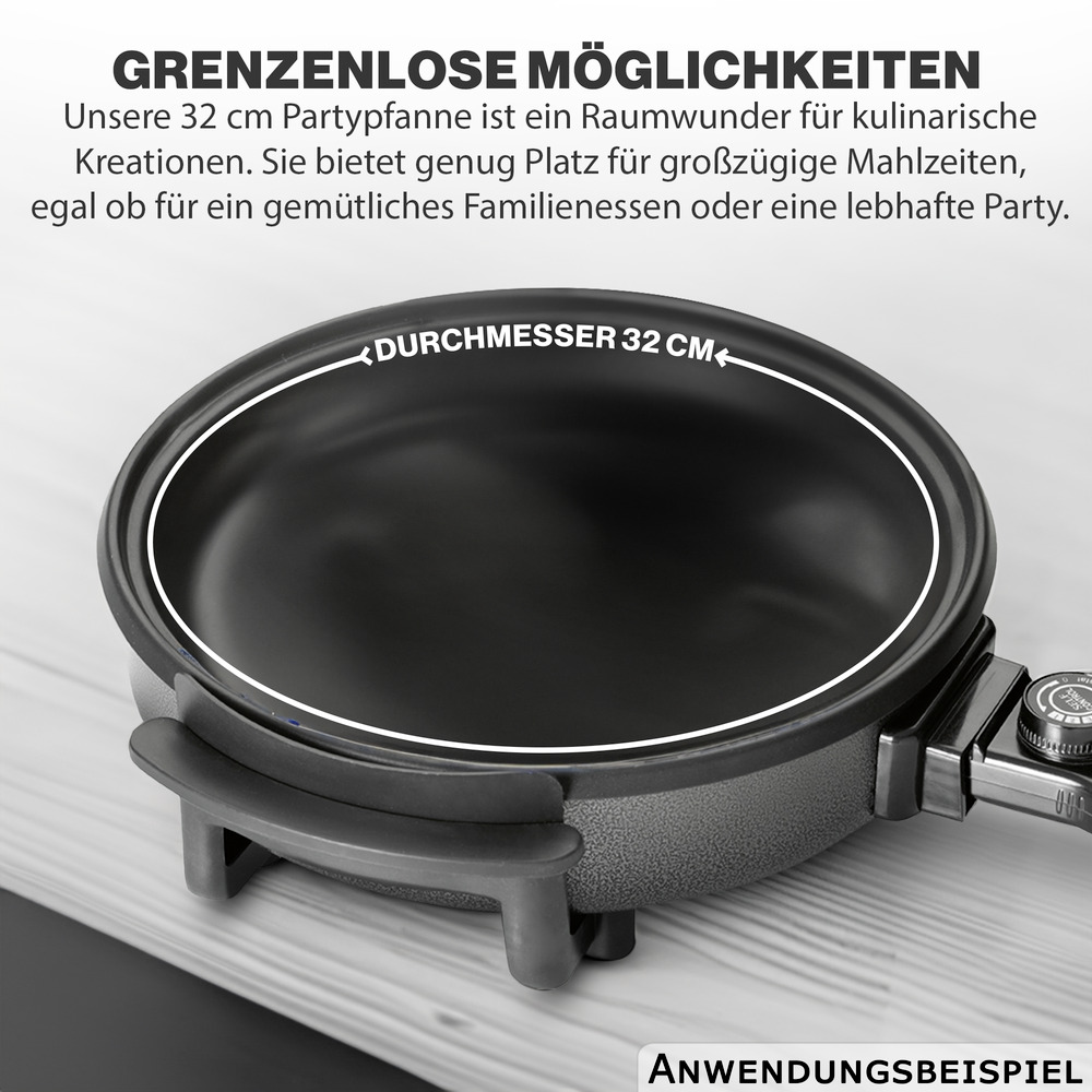 CLATRONIC® Partypfanne 1500 Watt Ø 32 cm image number 1