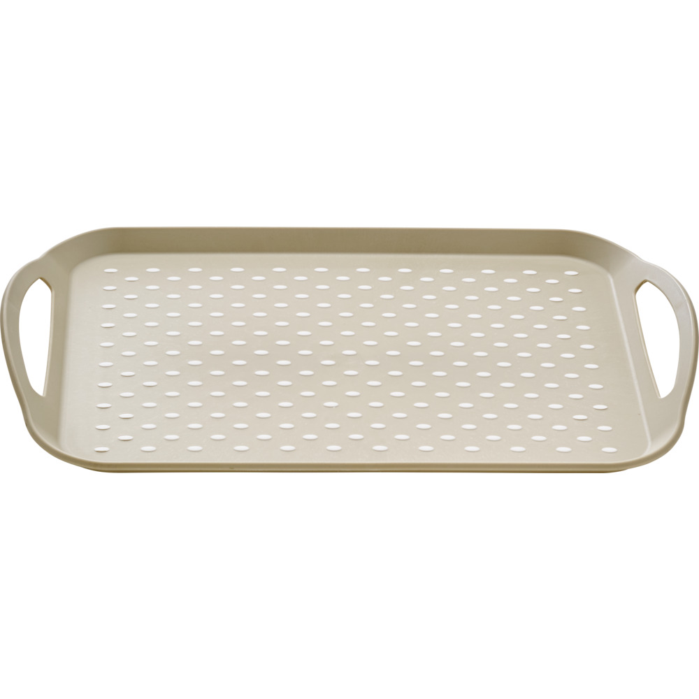 Rutschfestes Serviertablett 45 x 31,5 x 4 cm Grau