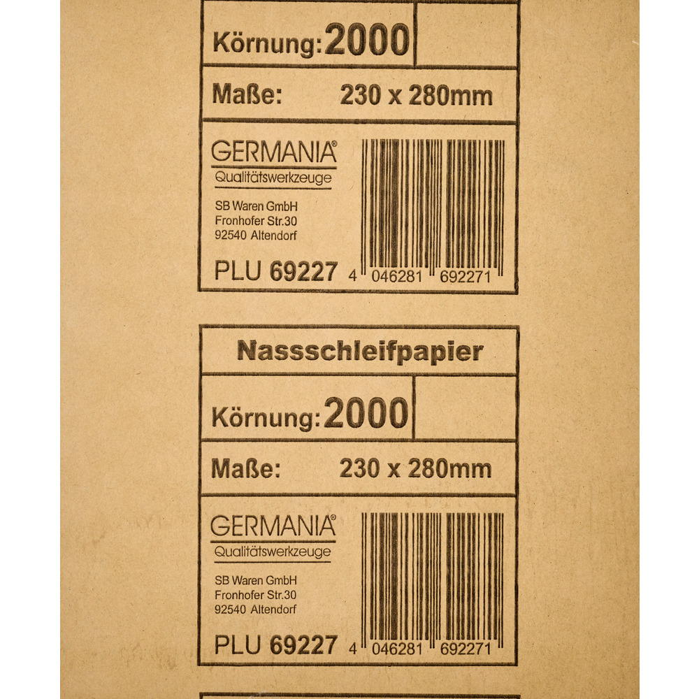 Schleifpapier-Bogen Nassschliff K2000 image number 1