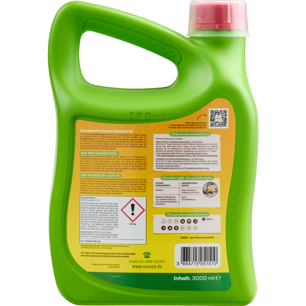 Solabiol Grundstoff Acetum 3 Liter image number 1