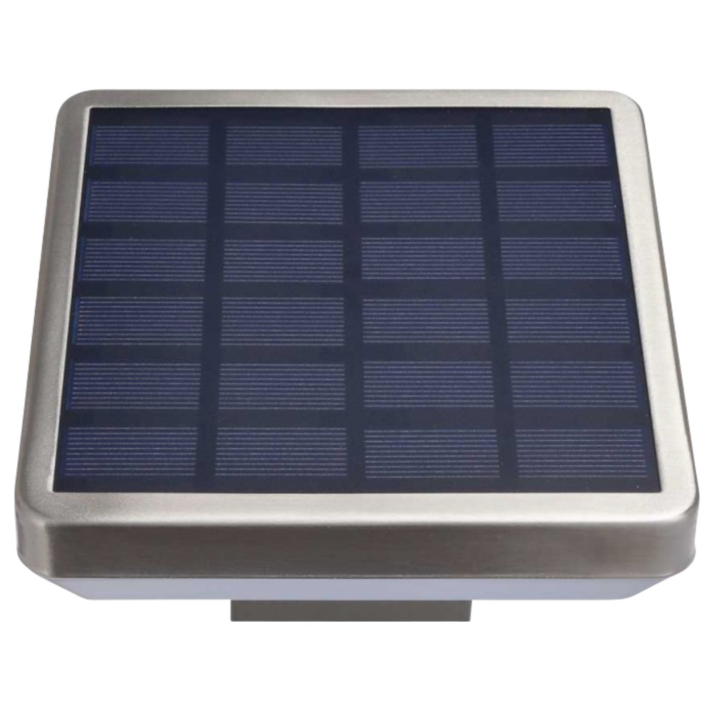 LED Solar Wandleuchte eckig 4,4 W in silber mit Bewegungsmelder image number 1