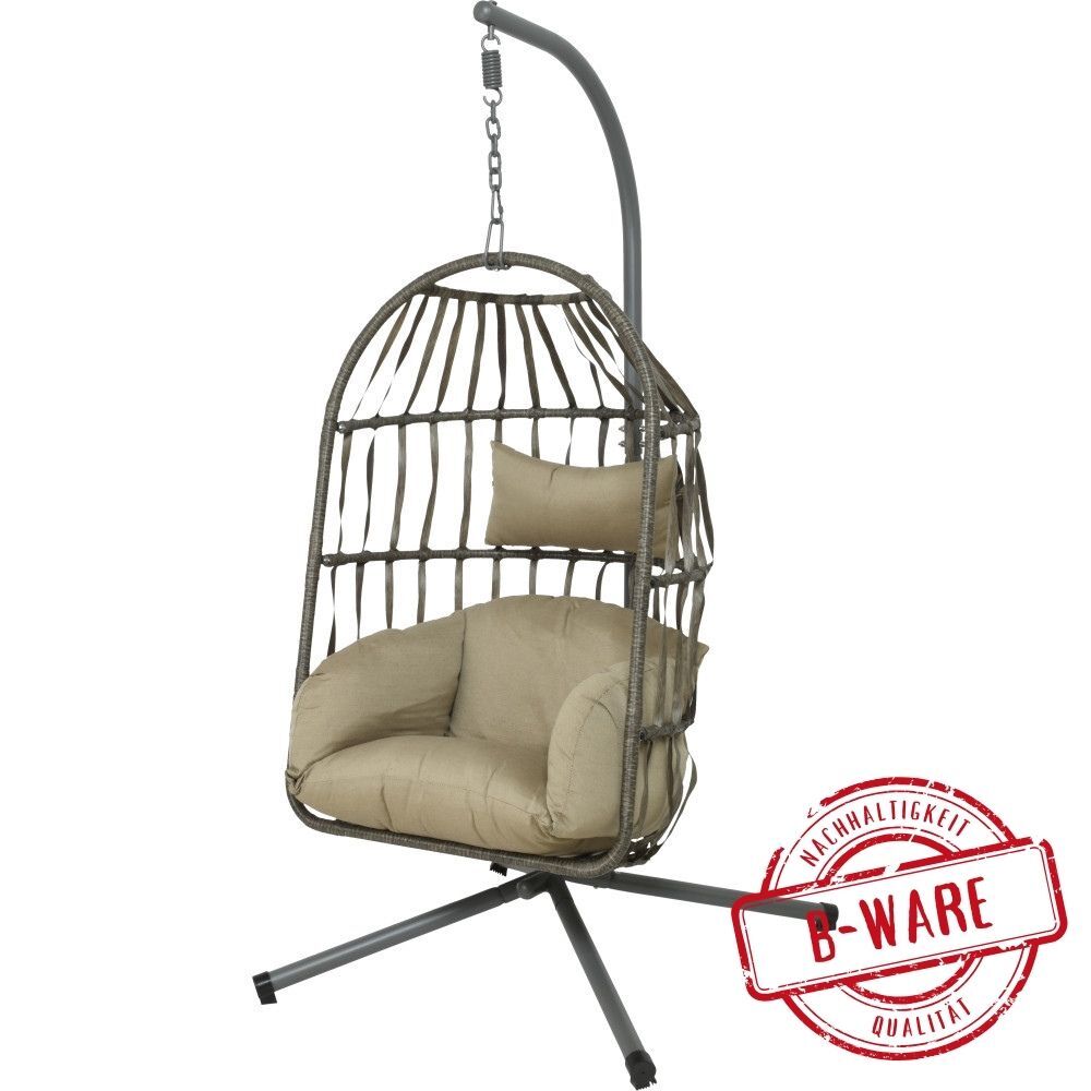 Nida H&auml;ngekorb Wicker braun &Oslash; 95 cm B-Ware