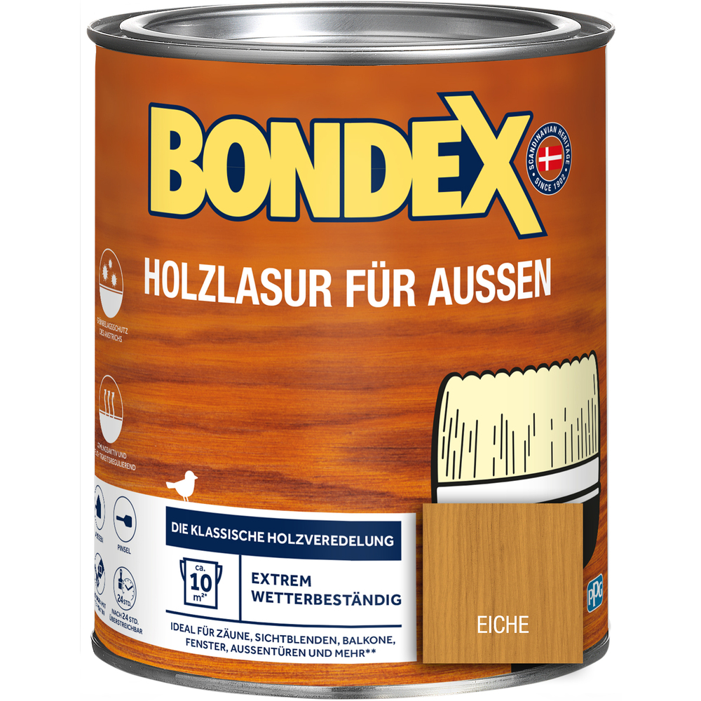 BONDEX Holzlasur f&uuml;r Aussen Eiche 750 ml image number 0