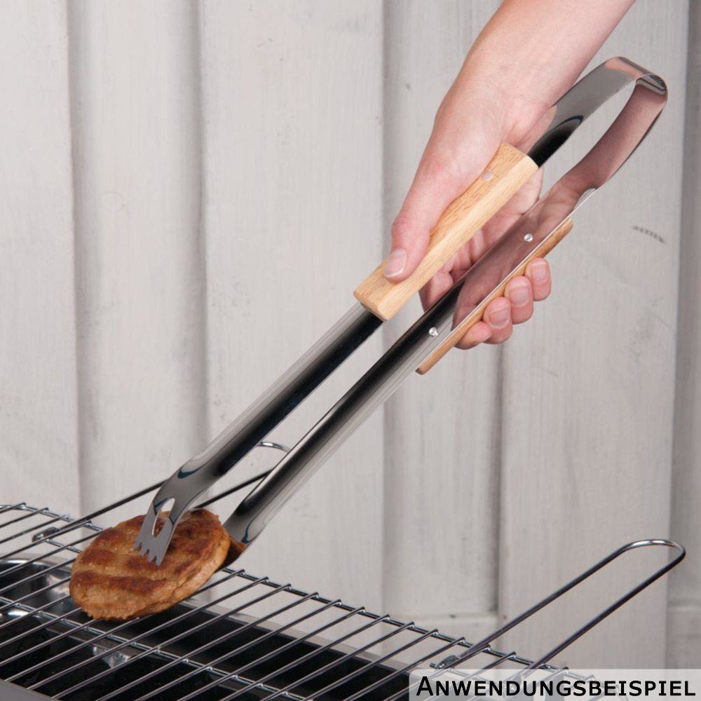 Grillzange Edelstahl 33 cm mit Silikon-Kopf image number 2
