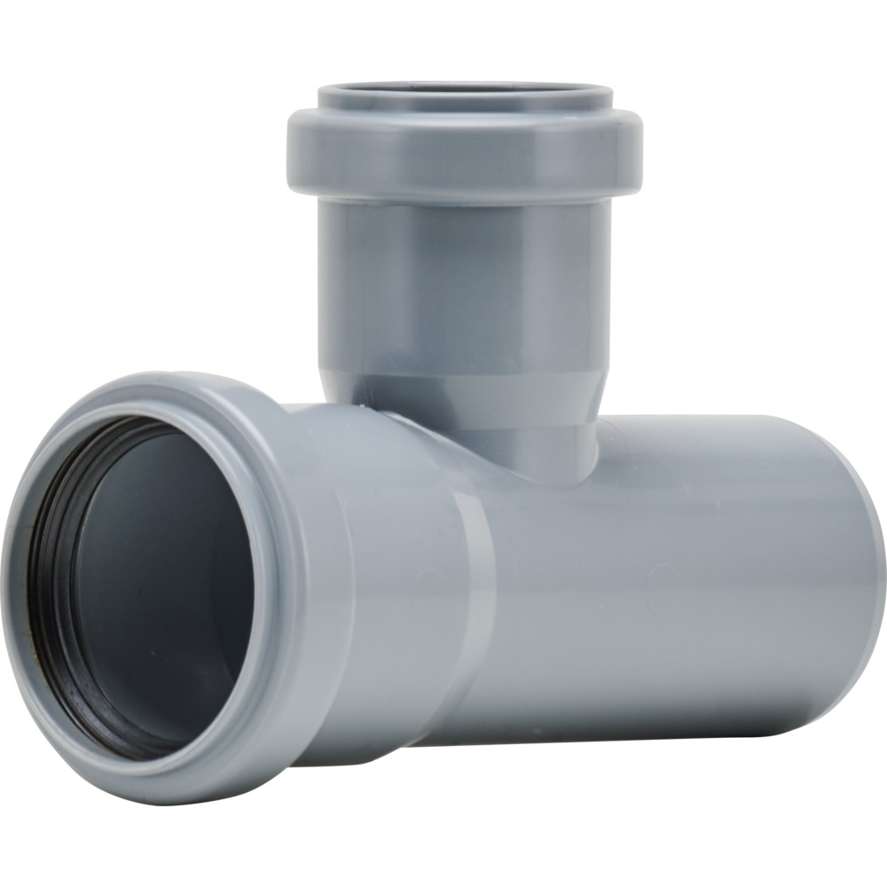 HT-Einfach-Abzweig DN 50/40 87&deg; Polypropylen, mit Steckmuffe image number 2