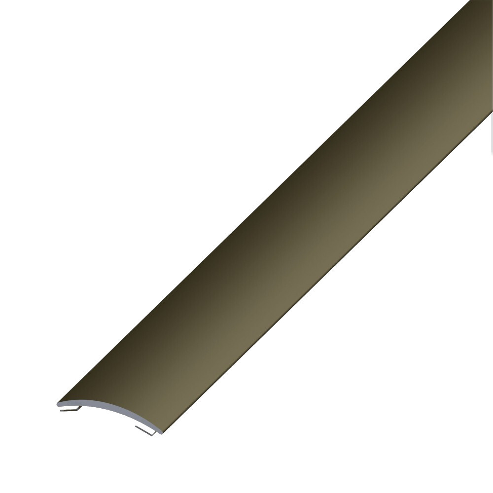 Übergangsprofil gewölbt aus Aluminium eloxiert in bronze