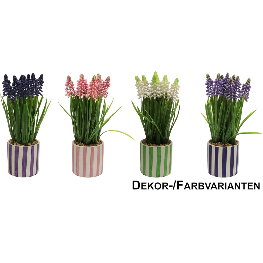 Kunstblume Lavendel im Topf, 4-fach sortiert