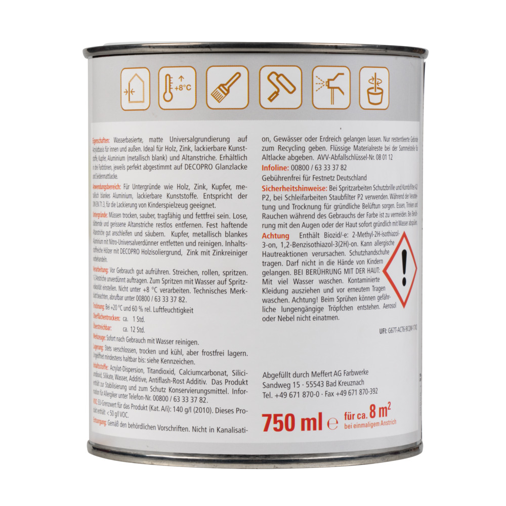 DECOPRO Multigrund 750 ml weiß image number 1